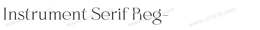 Instrument Serif Reg字体转换